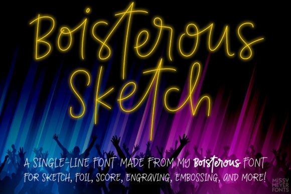 Boisterous Sketch Single Line: A Font for Editorial Personality