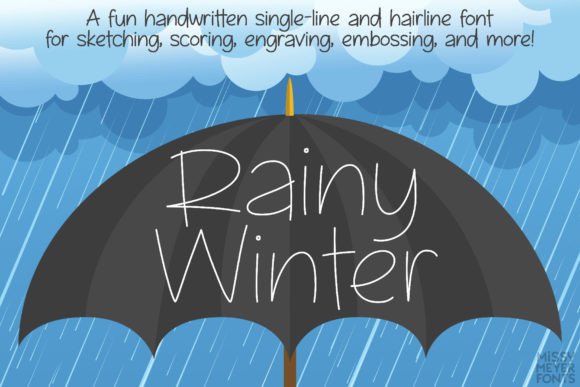 Rainy Winter single Line: A Handwritten Font for Brand Storytelling