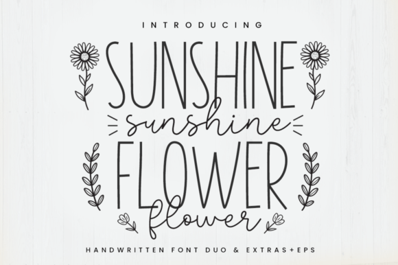 Sunshine Flower: A Versatile Font Duo for Your Business Branding